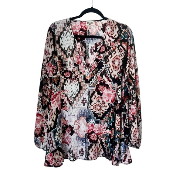 Show Me Your Mumu Jamie Tunic Mini Babydoll Dress Boho Floral Extra Small XS - Picture 3 of 8